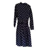 Serbin Vintage Blue with White Polka Dot Dress Designed by Marianne Dress