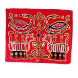 Pair of Kuna Mola Reverse Appliqué - Panama Folk Art Textiles
