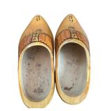 Vintage Scandinavian Wooden Clogs / Dutch Wooden Shoes / Hand Carved Hand Painted Original Wooden Dutch Clogs