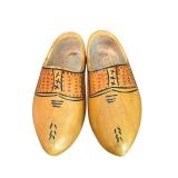 Vintage Scandinavian Wooden Clogs / Dutch Wooden Shoes / Hand Carved Hand Painted Original Wooden Dutch Clogs