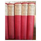Vintage The Works of Tobias Smollett - Shabby Red Cloth Bindings - Book Bundle in Twelve Volumes