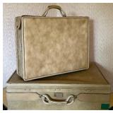 Two Vintage Hartmann Hard Sided Suitcases