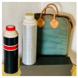 Awesome Vintage Picnic Bag and American Thermos