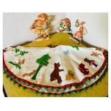 Amazing Vintage Christmas Ornaments and Tree Skirt