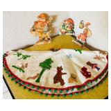 Amazing Vintage Christmas Ornaments and Tree Skirt