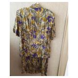Vintage Evan-Picone Floral Pattern Shirt and Dress Set