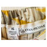 Vintage Evan-Picone Floral Pattern Shirt and Dress Set