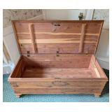 Large Vintage Wood Cedar Chest