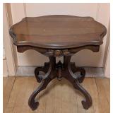 Carved Mahogany Victorian Style Accent Table