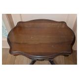 Carved Mahogany Victorian Style Accent Table