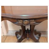 Carved Mahogany Victorian Style Accent Table