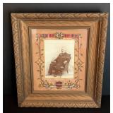 Beautiful Small Carved Wood Frame with Antique Photograph