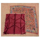 Vintage Oscar de la Renta and Dior Silk Scarves