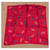 Coach Magenta Silk Hangtag Scarf