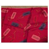 Coach Magenta Silk Hangtag Scarf