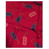 Coach Magenta Silk Hangtag Scarf