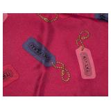 Coach Magenta Silk Hangtag Scarf