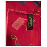 Coach Magenta Silk Hangtag Scarf