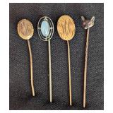Vintage Stick Pins including One 14k Gold