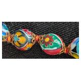 Vintage Murano Millefiori Glass Bead Necklace