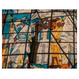Vintage Stained Glass Liberation of Africa Silk Scarf