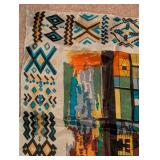 Vintage Stained Glass Liberation of Africa Silk Scarf