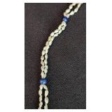 Vintage Cultured Pearl and Lapis Necklace