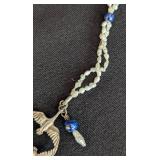 Vintage Cultured Pearl and Lapis Necklace