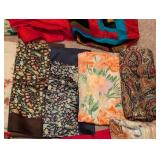 Colorful Variety of Silk Scarves