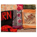 Colorful Variety of Silk Scarves