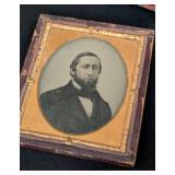 Small Leather Framed Antique Daguerreotype Photos