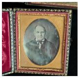 Small Leather Framed Antique Daguerreotype Photos