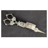 Antique Silver Plated Candle Snuffer / Oil Lamp Wick Trimmer