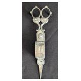 Antique Silver Plated Candle Snuffer / Oil Lamp Wick Trimmer