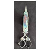 Antique Silver Plated Candle Snuffer / Oil Lamp Wick Trimmer