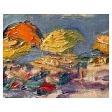 Framed Original Oil on Board Seaside Painting by Kathryn Tileston Raymond