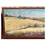 Small Framed Original Oil on Canvas Scenic Painting