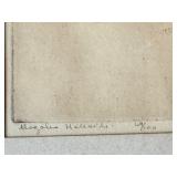 Vintage Framed Etching Gerry Peirce Nogales Hillside