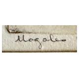 Vintage Framed Etching Gerry Peirce Nogales Hillside