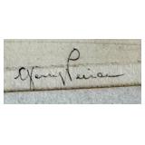 Vintage Framed Etching Gerry Peirce Nogales Hillside