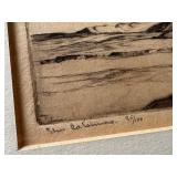 Vintage Framed Etching, Signed and Numbered