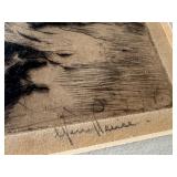 Vintage Framed Etching, Signed and Numbered