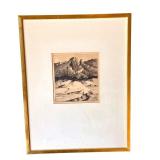 Vintage Framed Etching, Signed and Numbered