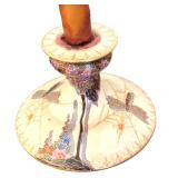 Antique Crown Devon Fieldings Art Nouveau Porcelain Candle Holder