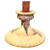 Antique Crown Devon Fieldings Art Nouveau Porcelain Candle Holder