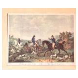 Dogs Having Lost the Night Scent Framed Hunting Scene Print