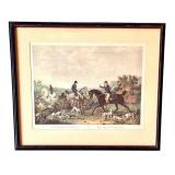Dogs Having Lost the Night Scent Framed Hunting Scene Print