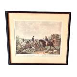 Dogs Having Lost the Night Scent Framed Hunting Scene Print
