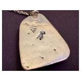 Vintage Agate Fob Pendant with Chain