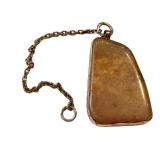 Vintage Agate Fob Pendant with Chain